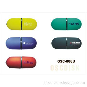 Lipstick style USB flash drive with Translucent middle frame